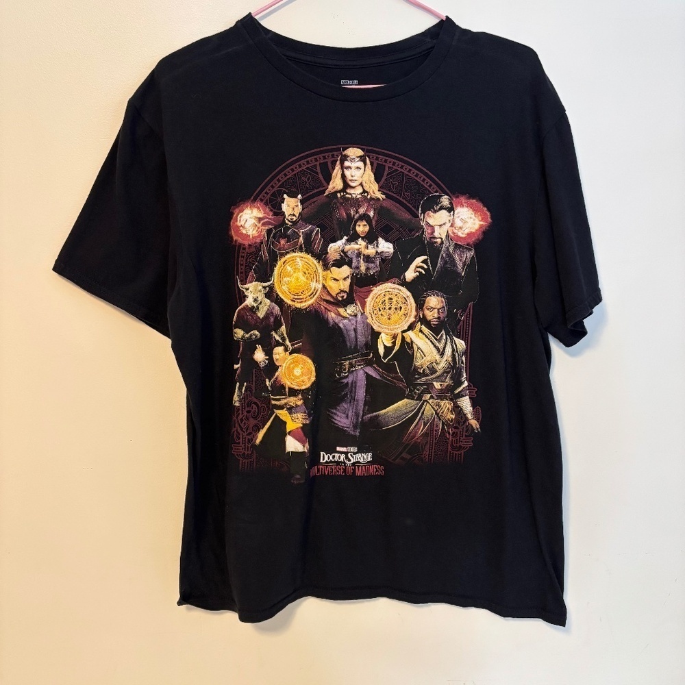 Marvel Doctor Strange Multiverse of Madness Crewneck T Shirt Black Mens Medium